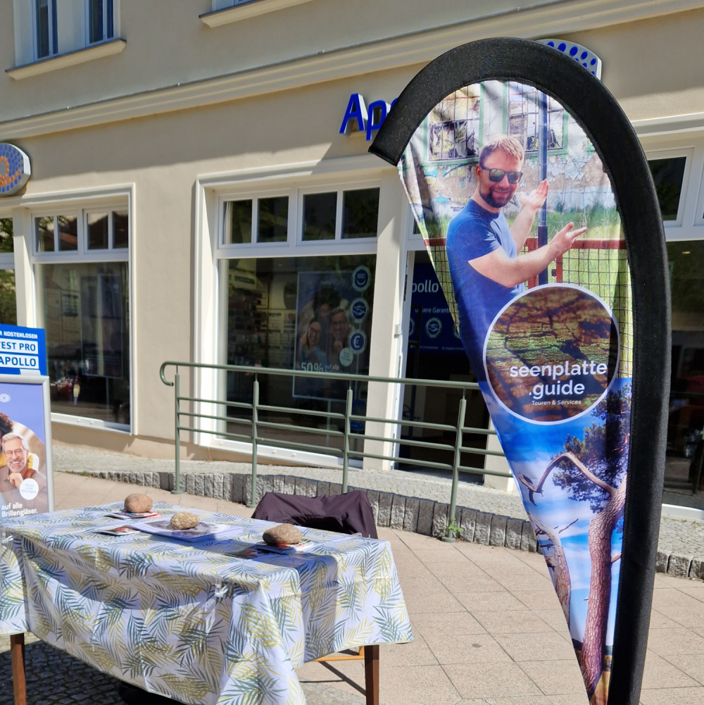 Mein improvisierter "Messestand" auf dem Frühlingsfest 2024 in Neustrelitz